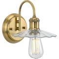 Progress Lighting Fayette Collection Vintage Brass One-Light Bath P300286-163